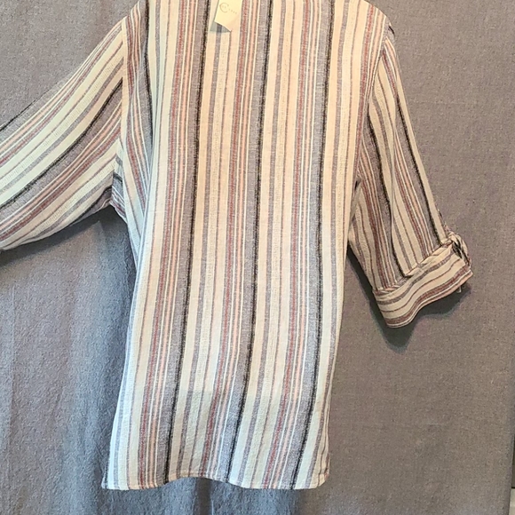 Cato Sportswear Button Up, V-Neck Tunic Spring Awake-Ivory Breeze (22/24) NWT - Picture 7 of 13